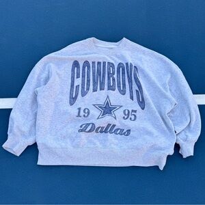 Abercrombie & Fitch Gray Dallas Cowboys Pullover Sweatshirt Women’s Size Large